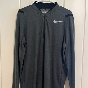 Large Grey Nike Golf Pullover quarter-zip